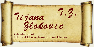 Tijana Zloković vizit kartica